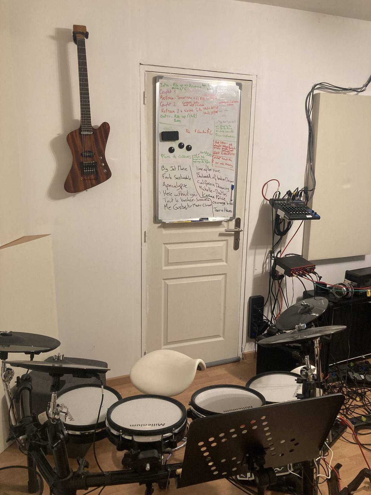 Coin piano numérique Roland FP-10 et guitare acoustique